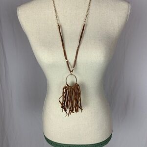 Stony brown and gold necklace